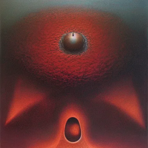 Image similar to atomic by Zdzisław Beksiński, oil on canvas