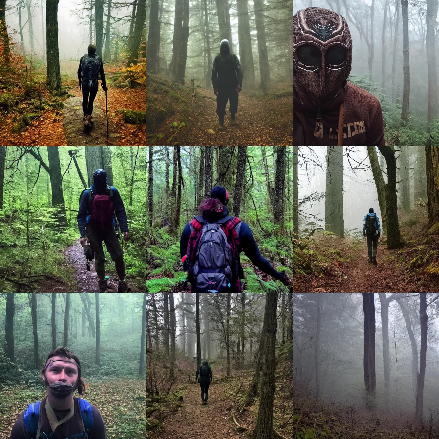 Prompt: missing hiker ominous misty mysterious mothman flying cryptid monster megapixel