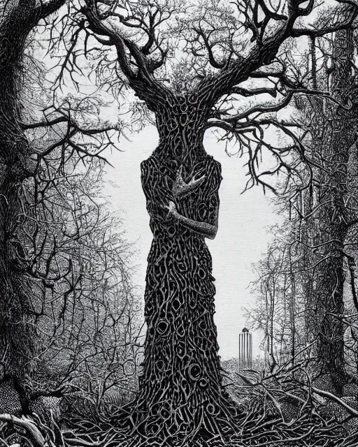 Image similar to the oracle of trees by dan hillier, masterpiece