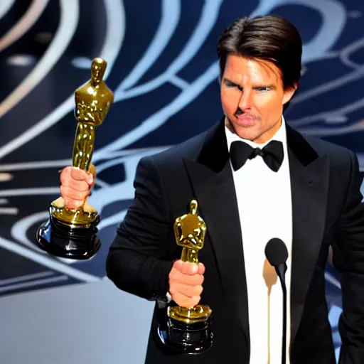 Prompt: tom cruise winning an Oscar