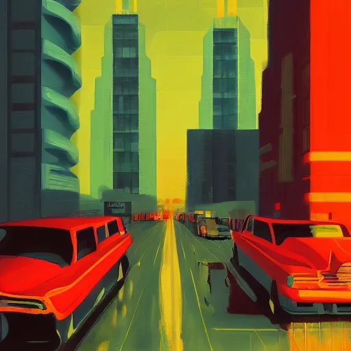 Image similar to a painting in the style of streamline moderne and in the style of liam wong.