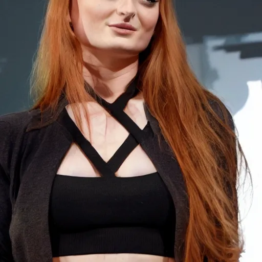 Image similar to muscular sophie turner showing her abs, high resolution, cnn, afp, reuters