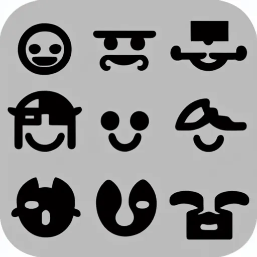 Prompt: grey emoji icon, white background, 2 d, high detailed, no colours but grey