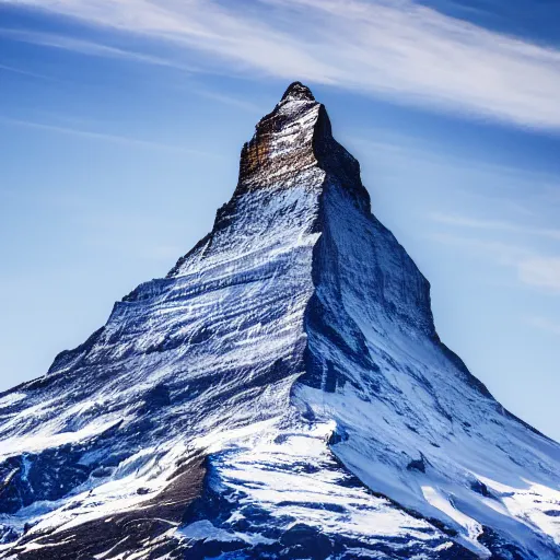 Image similar to tilt-shift aerial photograph of the matterhorn, award-winning, trending on flickr