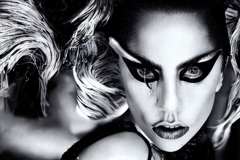 Image similar to lady gaga by steven klein, highly realistic. high resolution. highly detailed. dramatic. 8 k. 4 k.