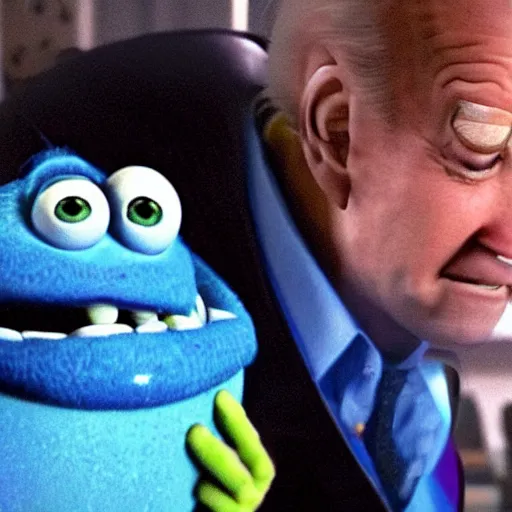 Prompt: joe biden in monsters Inc