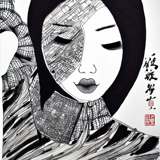 Image similar to xu wei ink art