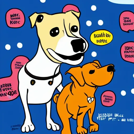 Image similar to pitbull, both the celebrity and the dog, illustration by jeff kinney