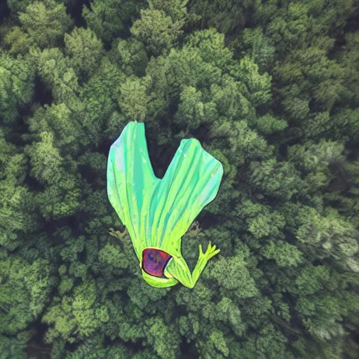 Prompt: a photo of a frog with a wingsuit