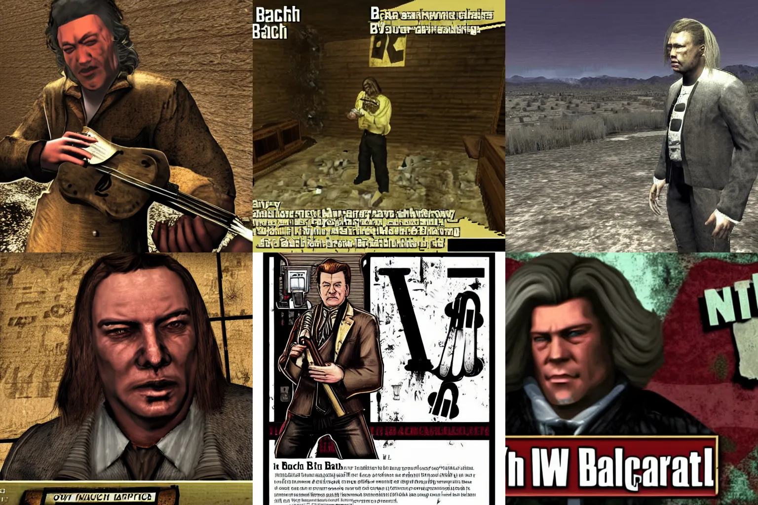 Prompt: Bach in Fallout New Vegas