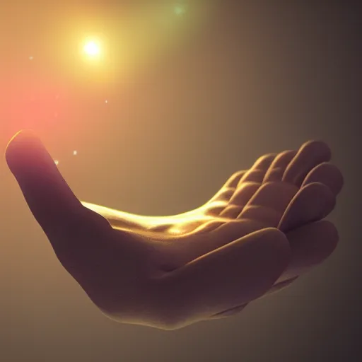 Image similar to the universe in someone's hand, 3 d render, octane, 4 k