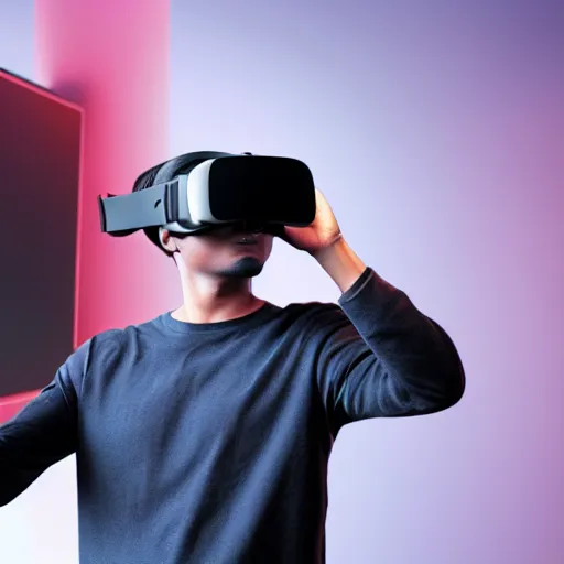 Prompt: a cinematic photo of next-gen oculus quest