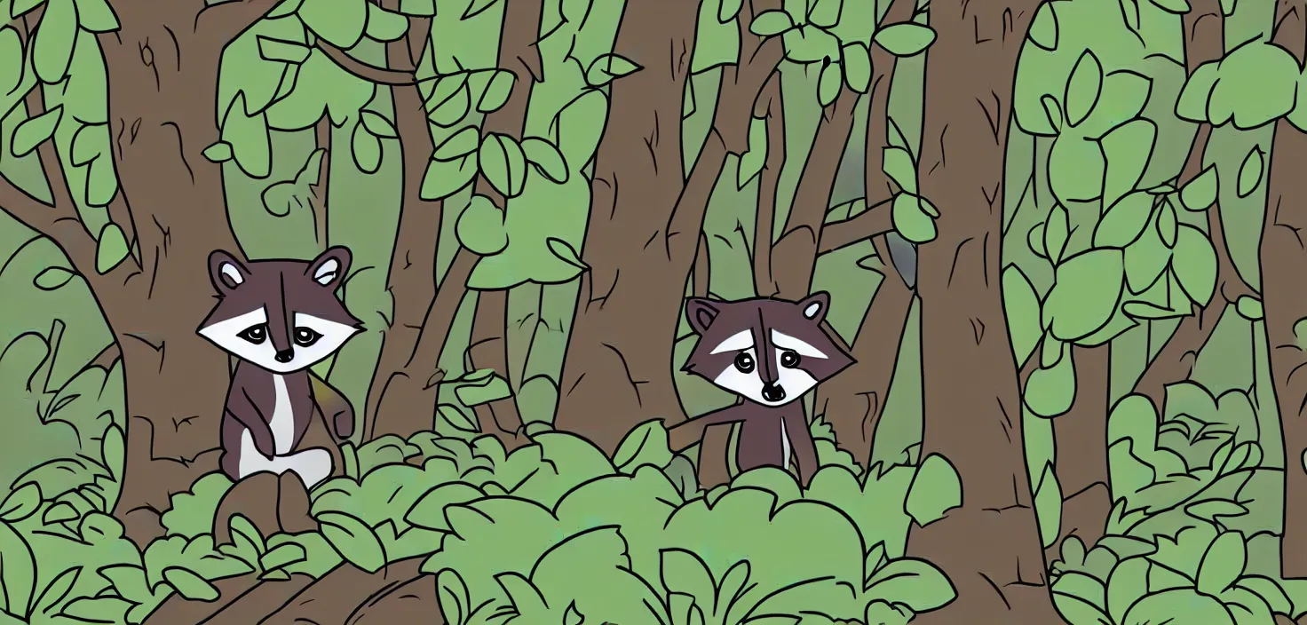 Image similar to raccoon in forest by waneella