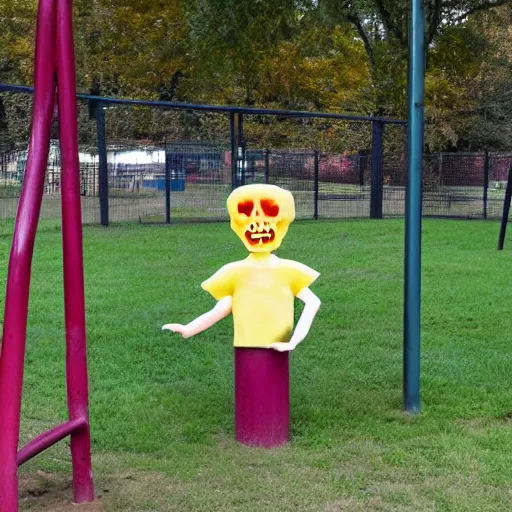 Image similar to scary figure by the playground