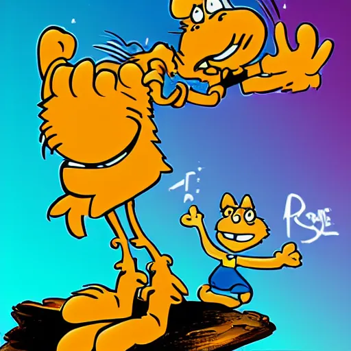 Image similar to Garfield Tradd Moore art style