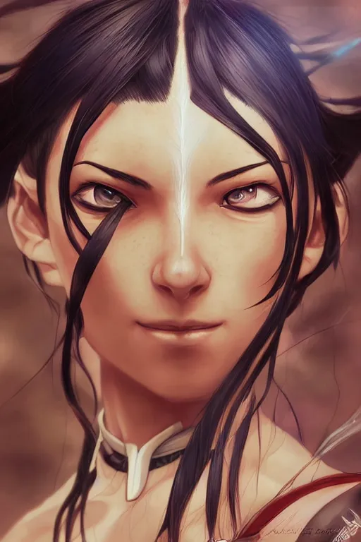 Image similar to avatar the last airbender by artgerm, photorealistic, intricate detail