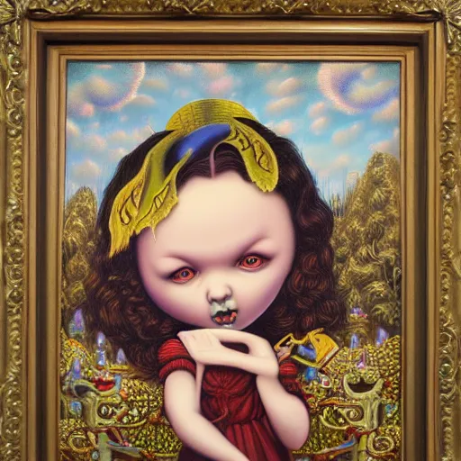 Image similar to spirits frolic painting by Mark Ryden and Todd Schorr highly detailed