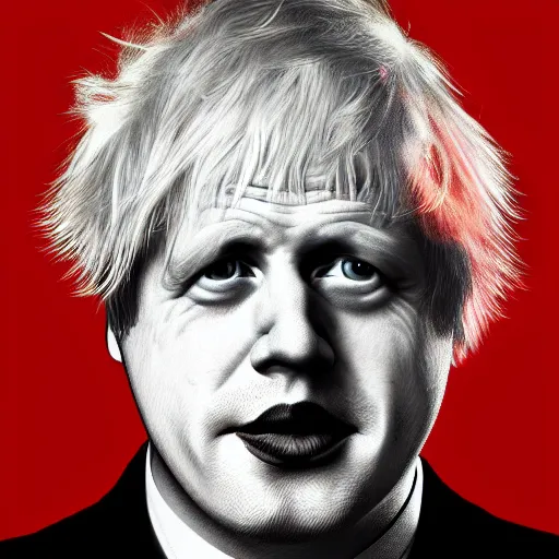 Prompt: boris johnson as harley quinn digital art