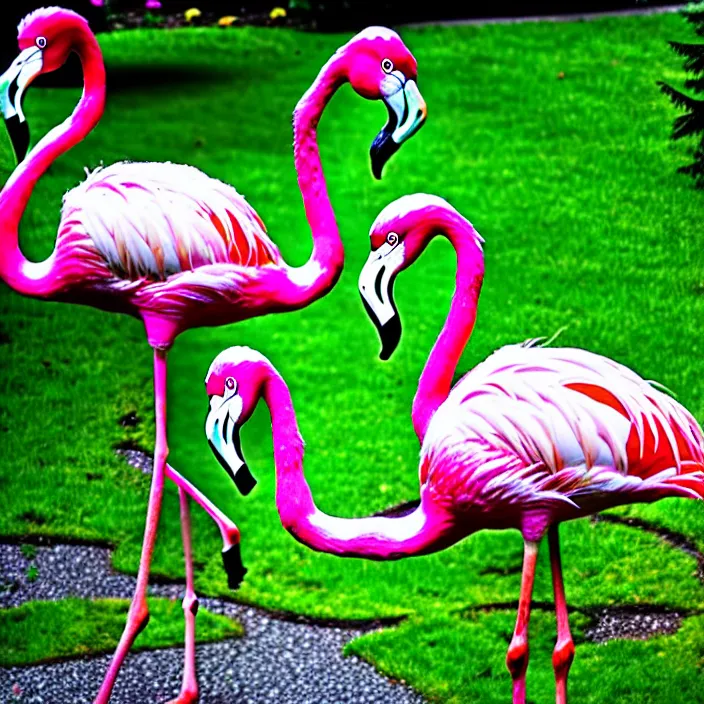 Image similar to flamingo lawn monsters at vanvcouver,british columbia,canada