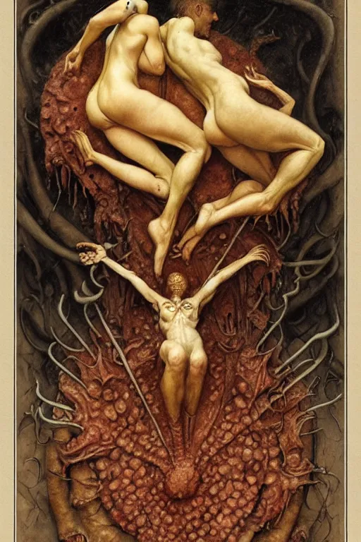 Image similar to an pizza in the style of wayne barlowe, gustav moreau, goward, bussiere, roberto ferri, santiago caruso, luis ricardo falero, austin osman spare