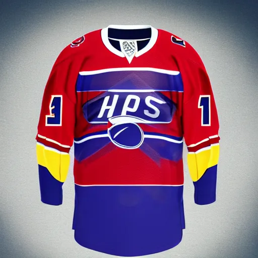 Image similar to a hockey jersey detailed 3 d photoshop mockup design