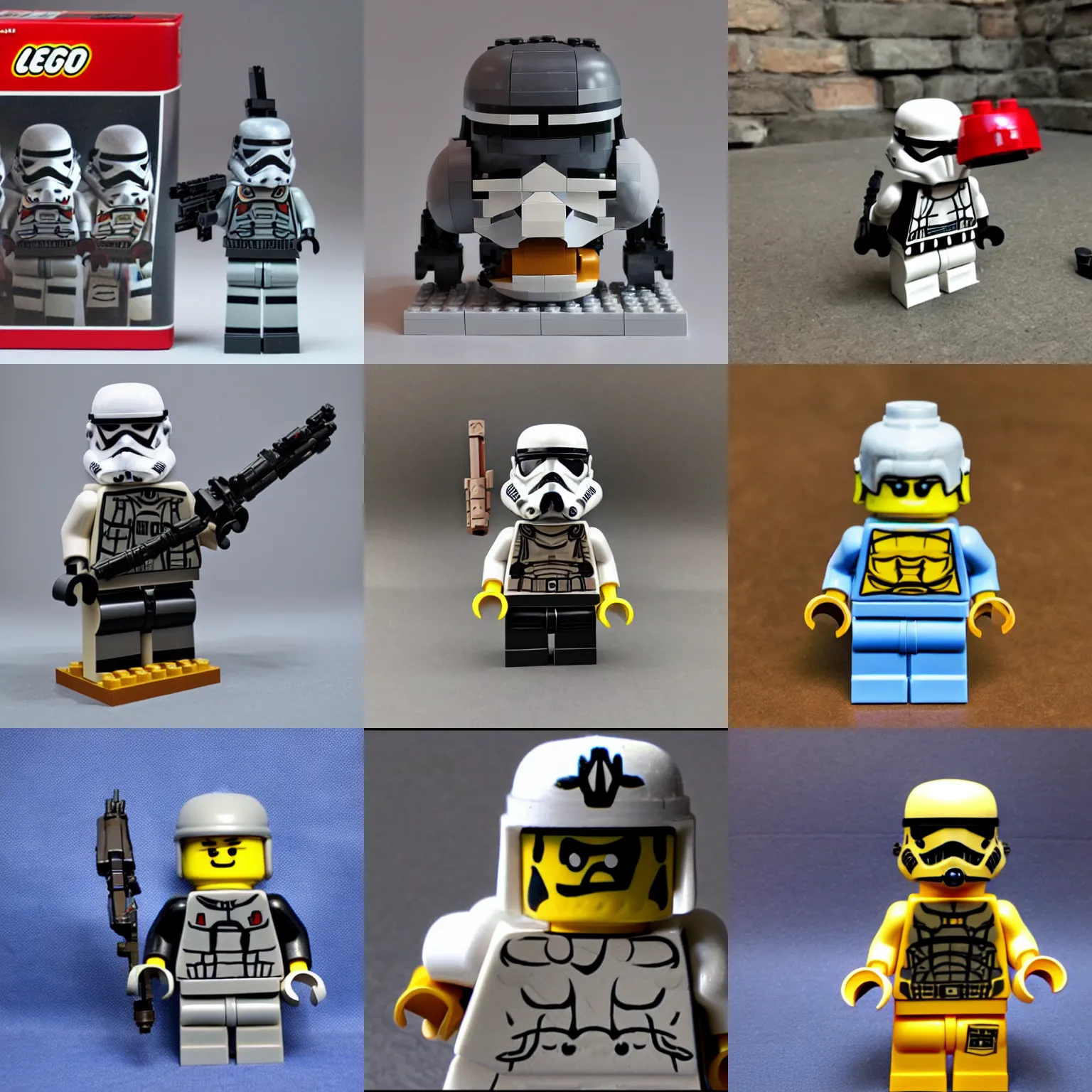 Prompt: Lego Rebel Trooper Trollface