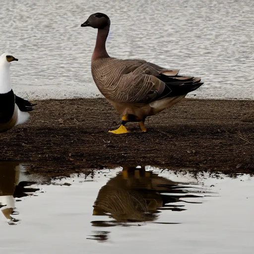 Prompt: mega goose, enormous, cinematic shot