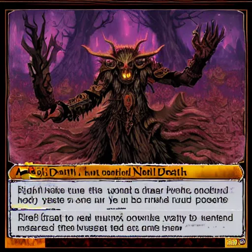 Prompt: apocryphal death fuel druid night