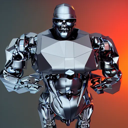 Image similar to low-poly terminator