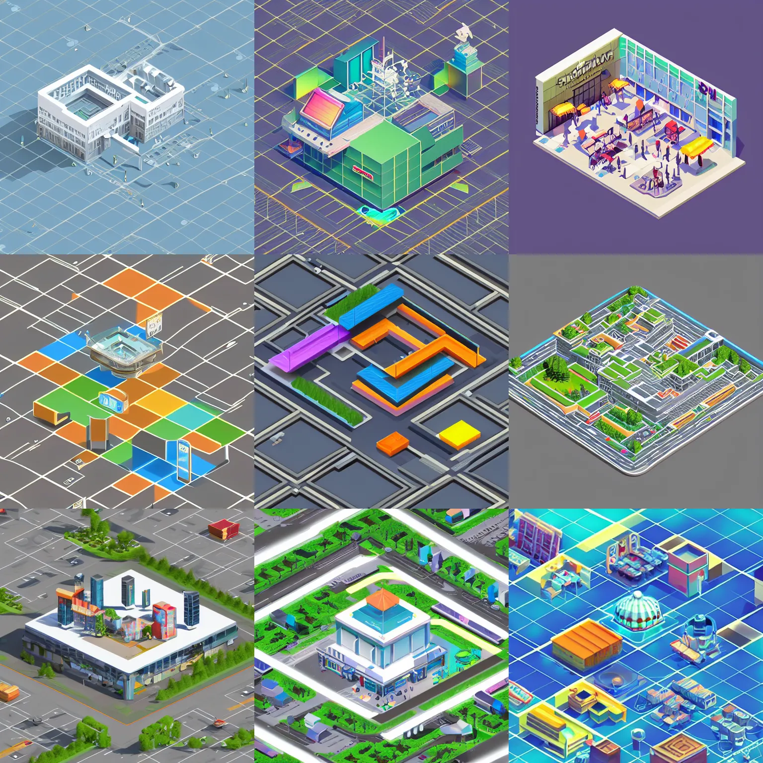 isometric webdesign icon for shopping mall, 3d render, | Stable ...