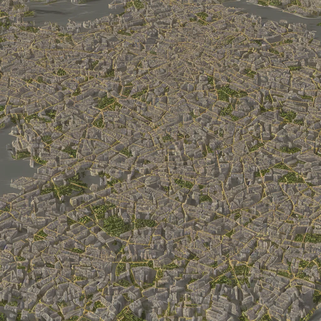 Prompt: A map of paris in Civilization 5, video game, highly detailed, intricate, 8k render, by Greg Rutkowski