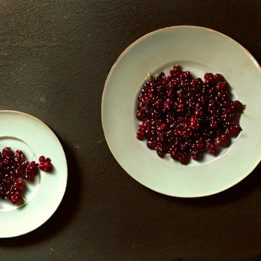 Prompt: a man eats currants with sugar in a plate in the kitchen, hyper realistic, hyper detailed, fujicolor superia 1 6 0 0 photo, cfg _ scale 8