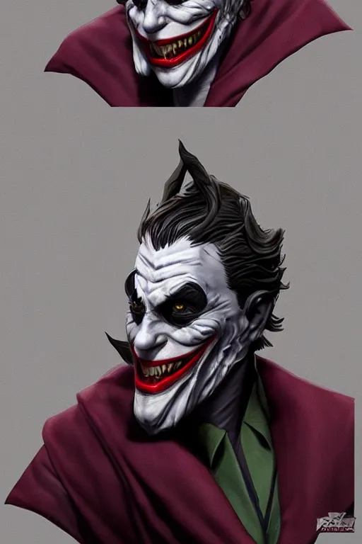 Image similar to Joker wearing sith's armor, full character, artstation, highly detailed, highly realistic