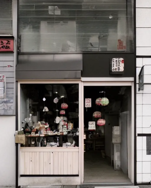 Prompt: quaint japanese storefront by angela hao