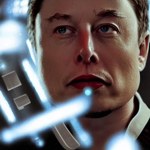 Image similar to Elon Musk as a Borg from Star Trek, Photograph