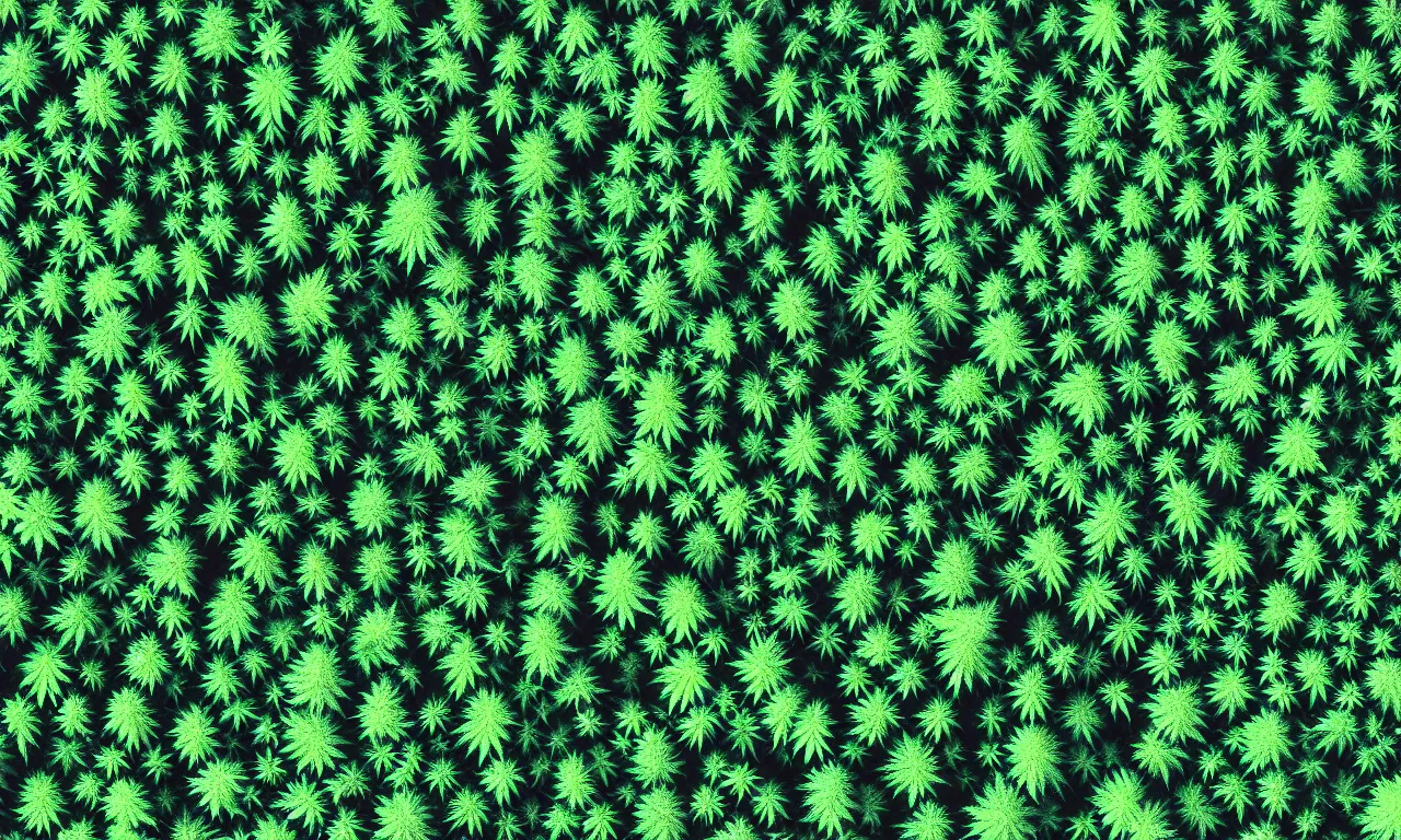 Prompt: a forest full of cannabis, HQ wallpaper