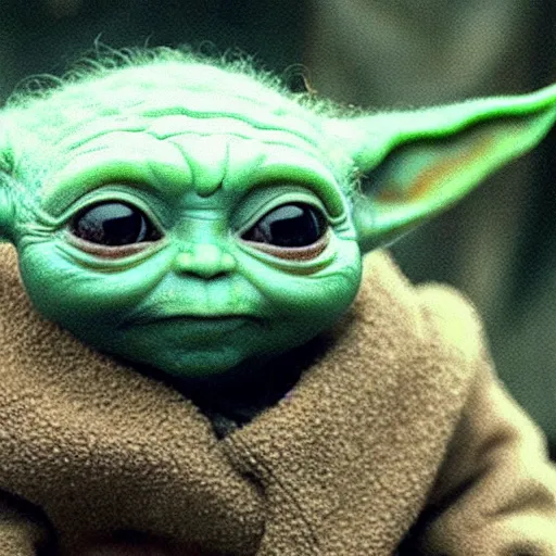Prompt: Baby Yoda In Vikings 4K quality super realistic