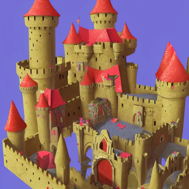 Image similar to castle made out of candy detailed scenery artwork, candy scenery artwork, fourth dimension, artstation!! pixiv!!