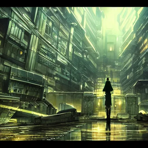 Prompt: the forgotten cyberpunk temple core deep underground, wide shot, peaceful and serene, incredible perspective, anime scenery by Makoto Shinkai and studio ghibli, very detailed