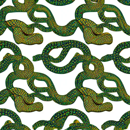 Prompt: snakes and diamonds pattern