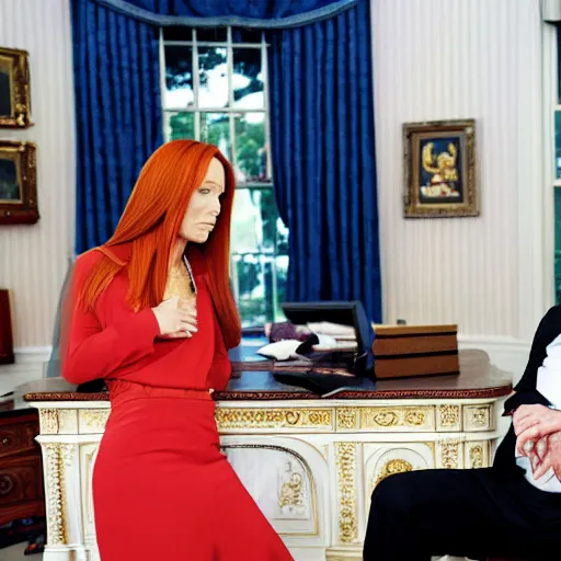 Image similar to Jen Psaki and Tupac Shakur acting fools high on LEAN in the oval office , Photograph By Rineke Dijkstra; by Yoichi Okamoto