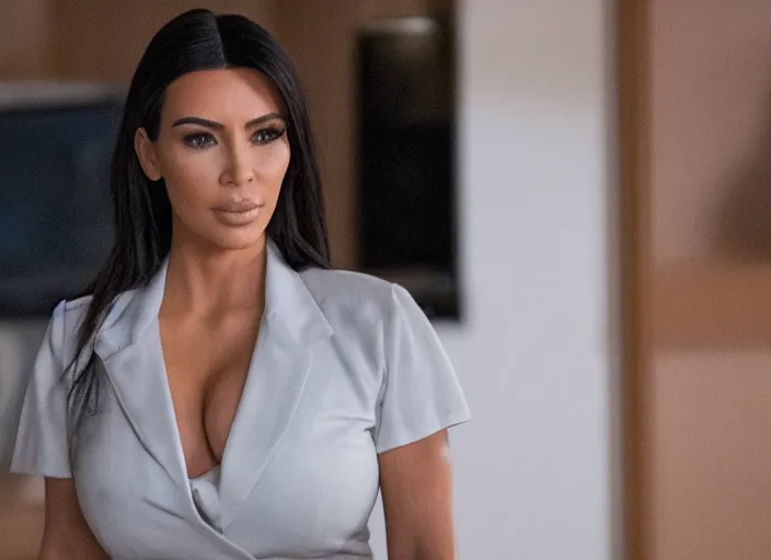 Image similar to movie still of kim kardashian in the tv show better call saul.