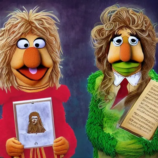 Prompt: biblically accurate angels as Muppets