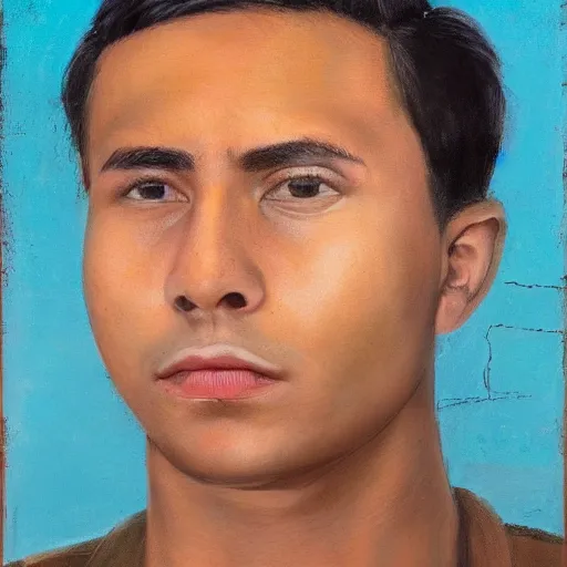 Image similar to a young man, short black hair, dictator of a country, hyperrealism