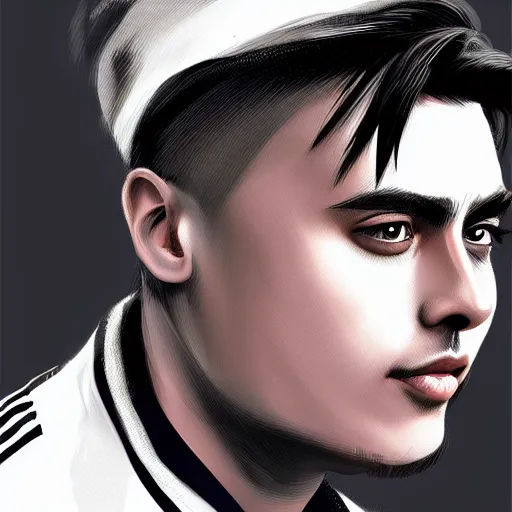 Image similar to paulo dybala, digital art, artstation