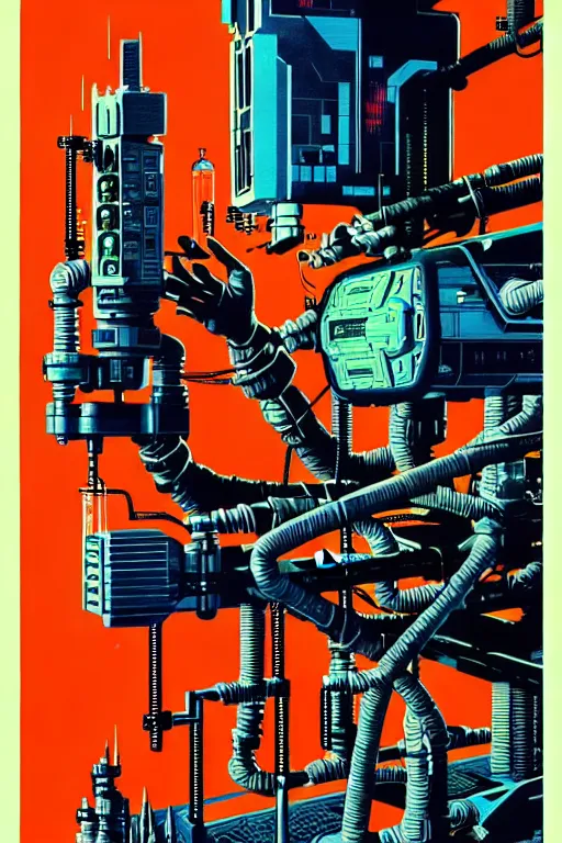 Image similar to mad - scientist laboratory, high details, intricately detailed, by vincent di fate, inking, 3 color screen print, masterpiece, trending on artstation,, sharp, details, hyper - detailed, hd, 4 k, 8 k