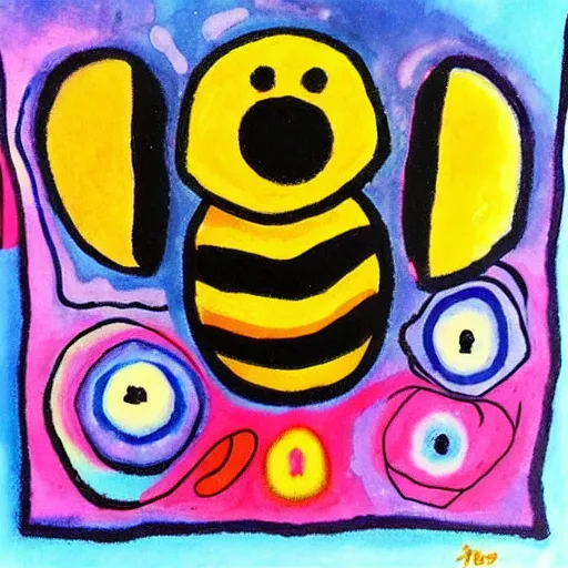 Prompt: bee in the style of kandinsky