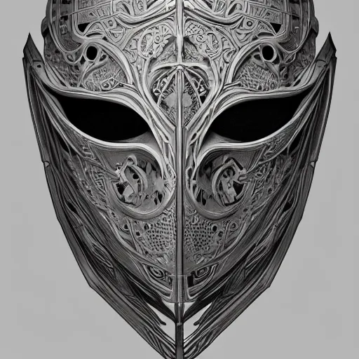 Prompt: corvo attano's mask, intricate linework, intricate detail, artstation, behance, deviantart trending, beauitful, smooth, focus, octane render