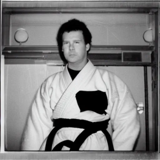 Prompt: “Paul Dudd in his Dojo”