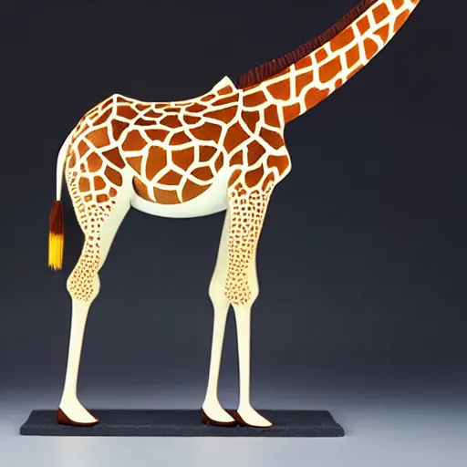 Image similar to giraffe with butrerfly wings on its back, full body shot, wings, by studio ghibli